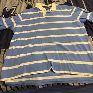 Ralph Lauren Polo - Blue/White Stripes w/ Detailed Pony